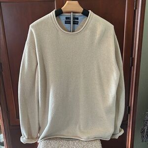 Tommy Hilfiger Men's Cream Crewneck Sweater